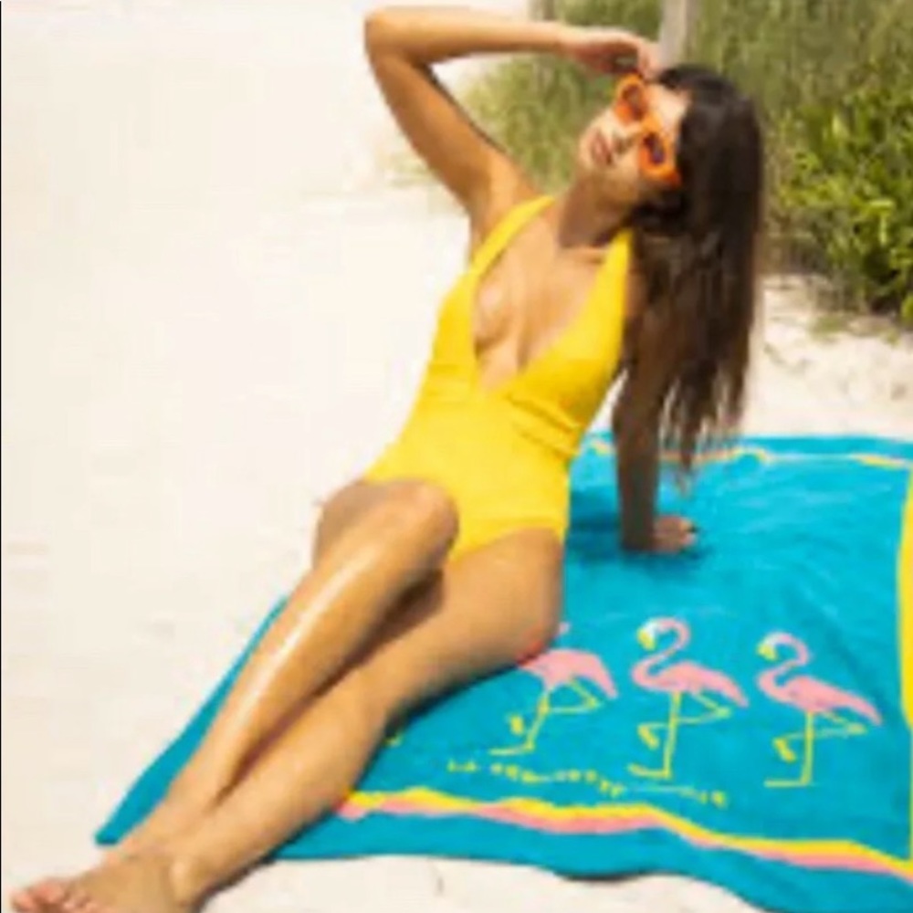 Nightcap Swimsuit one piece Crochet Yellow M